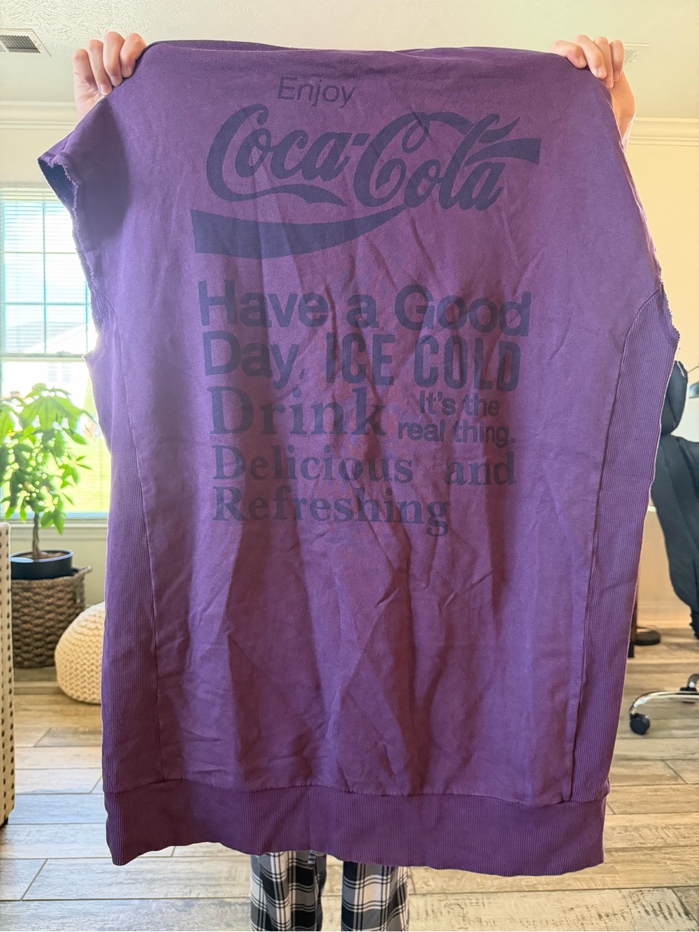 Coca-Cola Purple Graphic Tank Dress/tunic